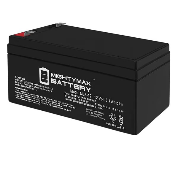 12V 3AH SLA Replacement Battery for Interstate ABSL1035, Mighty Max Battery, Mfr#: ML3-1291867
